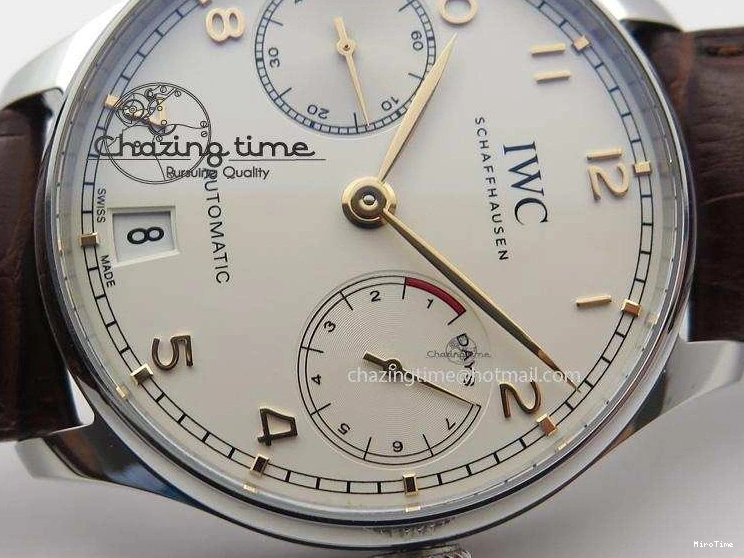 MIROTIME 0706 MoistureWicking Portuguese Real PR IW500704 ZF 1:1 Best Edition On Brown Leather Strap A52010 V 7311